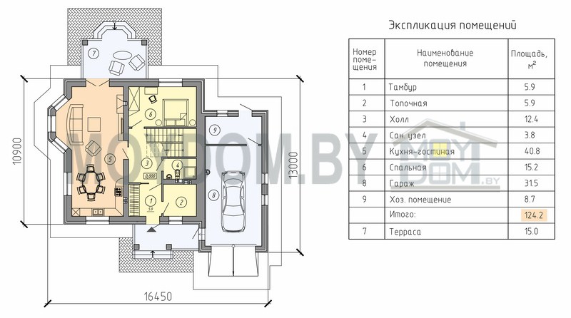 план двухэтажного дома из пеноблоков 10 на 15