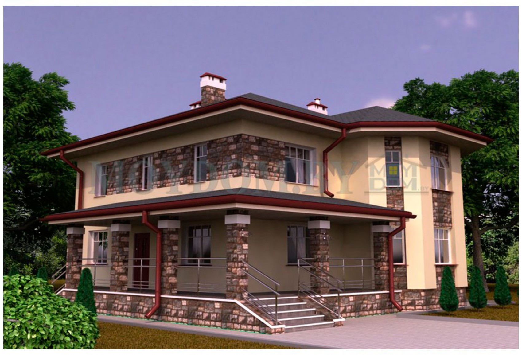 Проект двухэтажного дома 10 на 12 с эркером Проект двухэтажного дома 10 на 12 с эркером