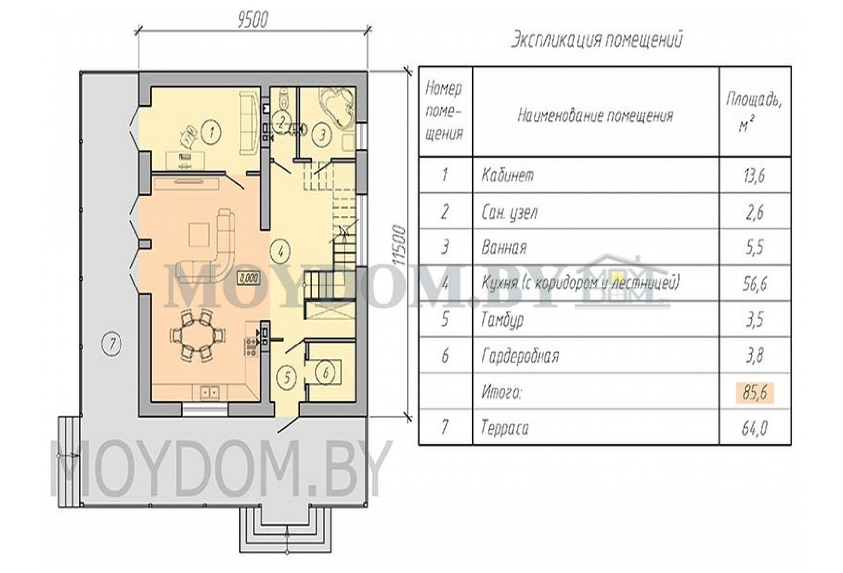 Проект двухэтажного дома с открытой террасой по периметру Проект двухэтажного дома с открытой террасой по периметру