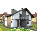 проект современного дома с мансардой 170 м.кв