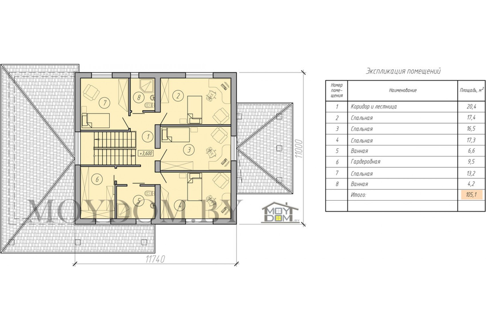 Проект двухэтажного дома с гаражом и террасой  Проект двухэтажного дома с гаражом и террасой