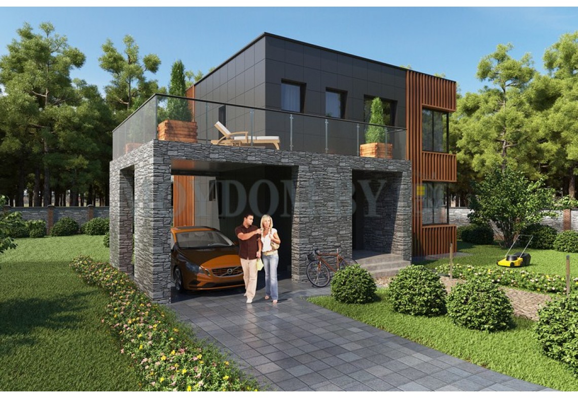 Готовые проекты домов с плоской крышей в стиле хай-тек - фото и цены в каталоге ГК «СВС»