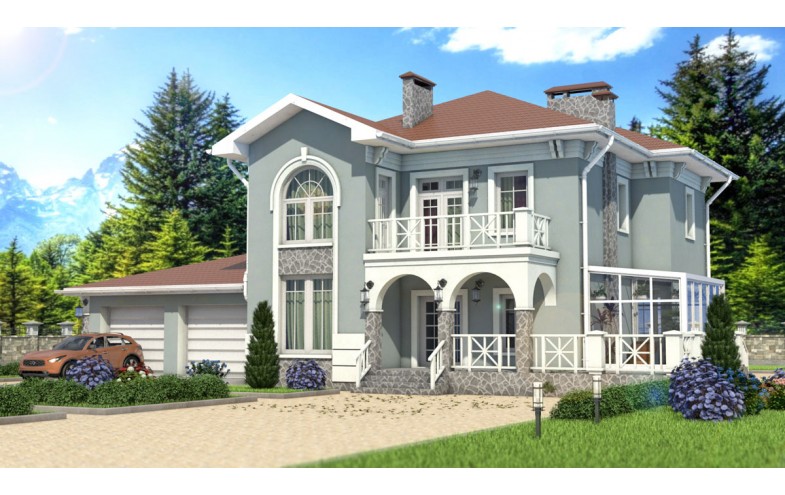 Проект большого дома в классическом стиле