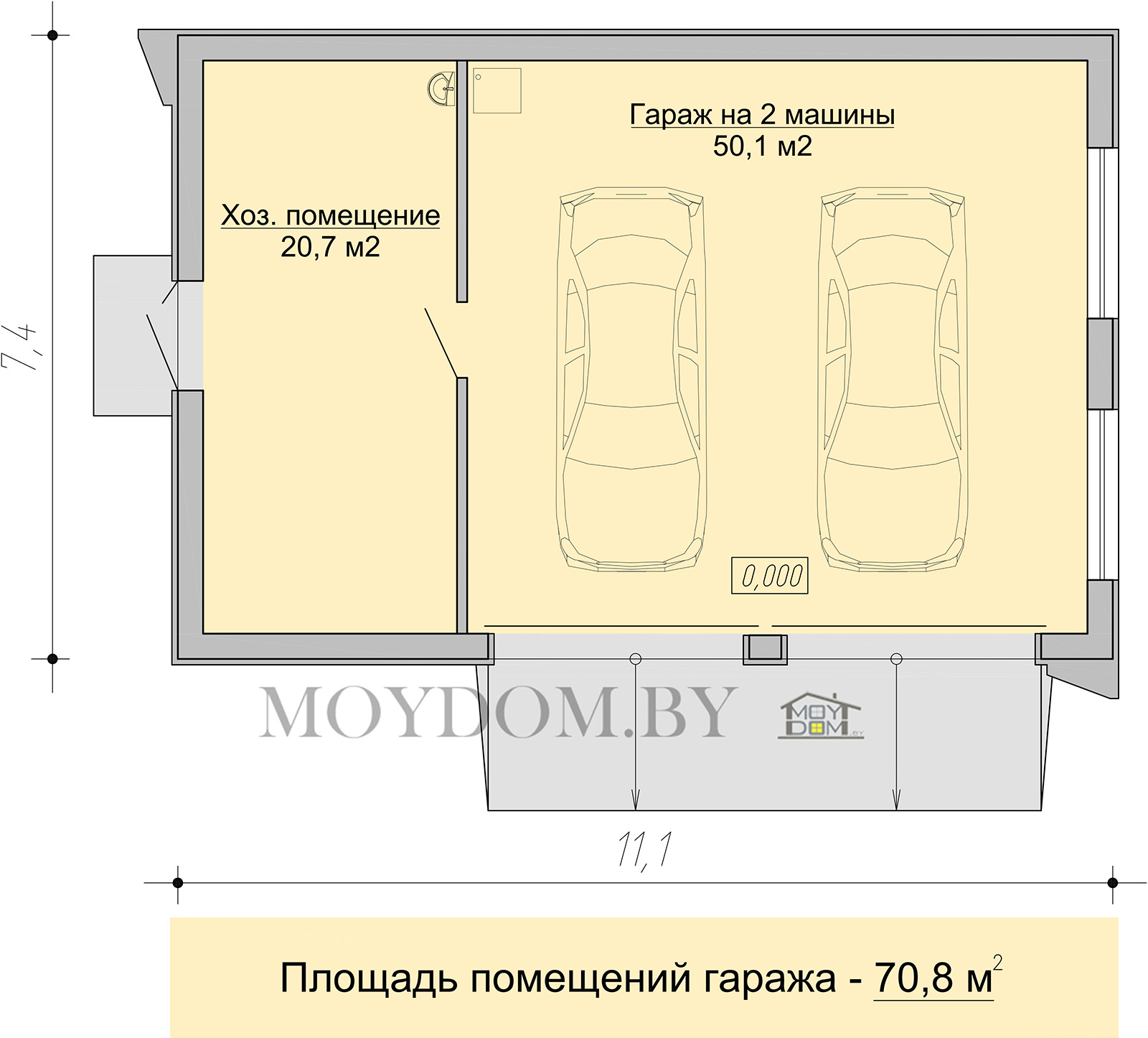 план гаража
