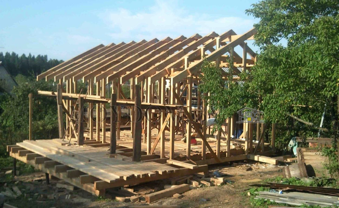 строительство деревянного каркаса дачного дома