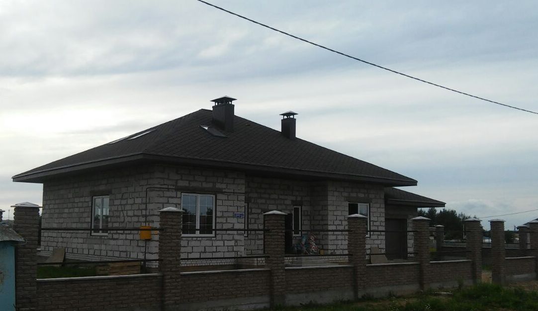 Фото строящегося дома по проекту 243-F1 в Гродно
