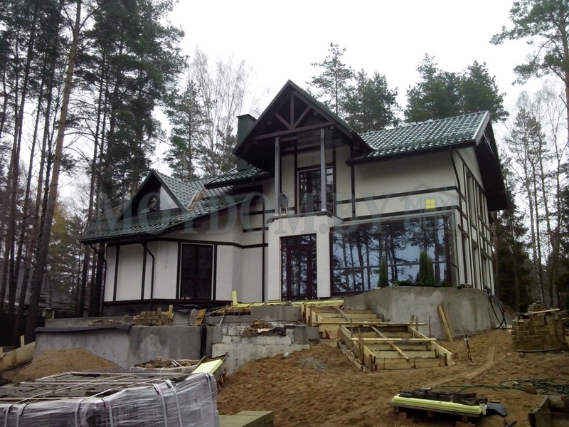 фото построенного дома в Крыжовке по проекту 90