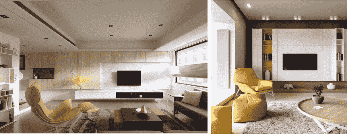 фото проекта дизайна гостиных в стиле минимализм