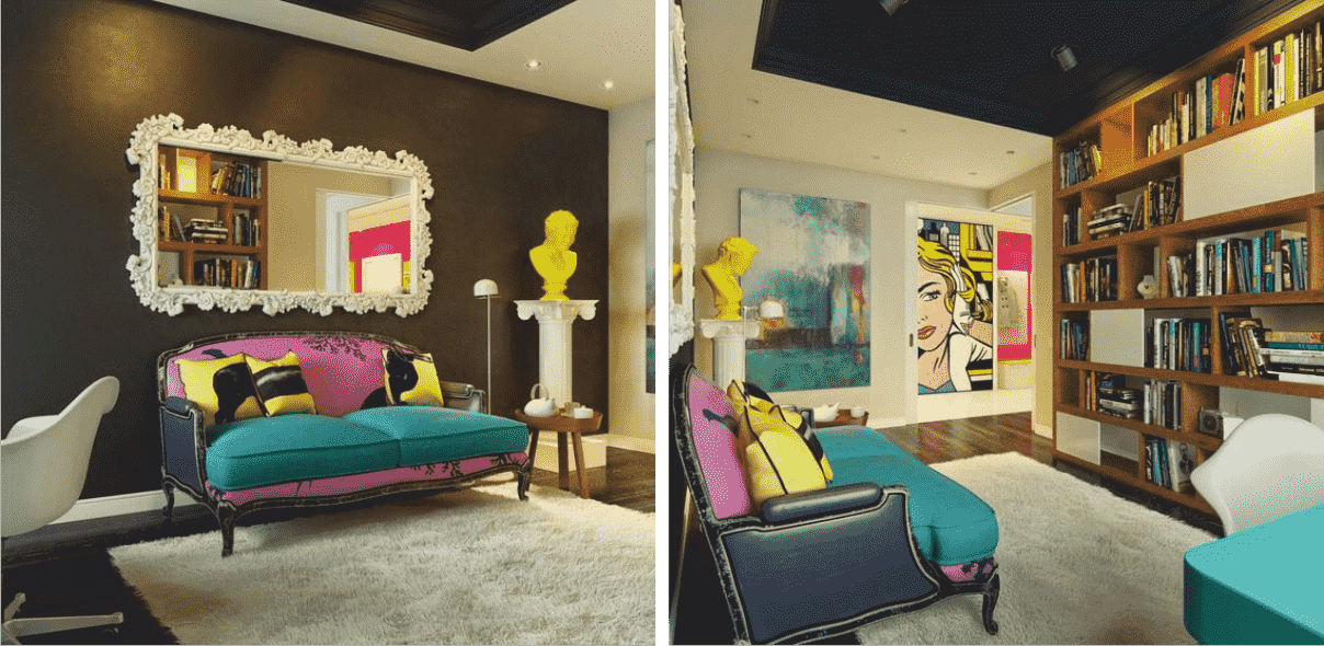 дизайн-проект комнат в веселом стиле поп-арт